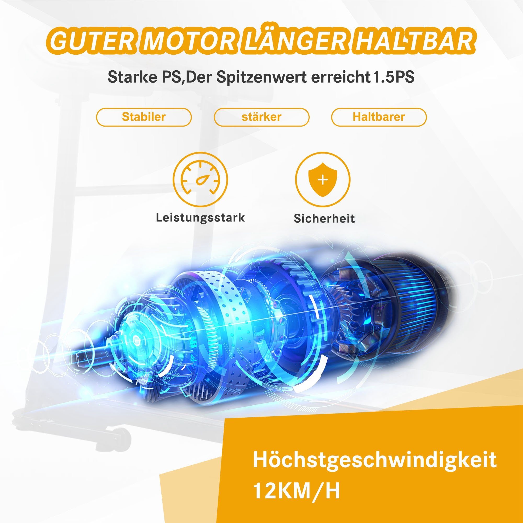 Gotagee Laufband Indoor-Laufband klappbares Laufband Kinomap-App und Bluetooth Laufband