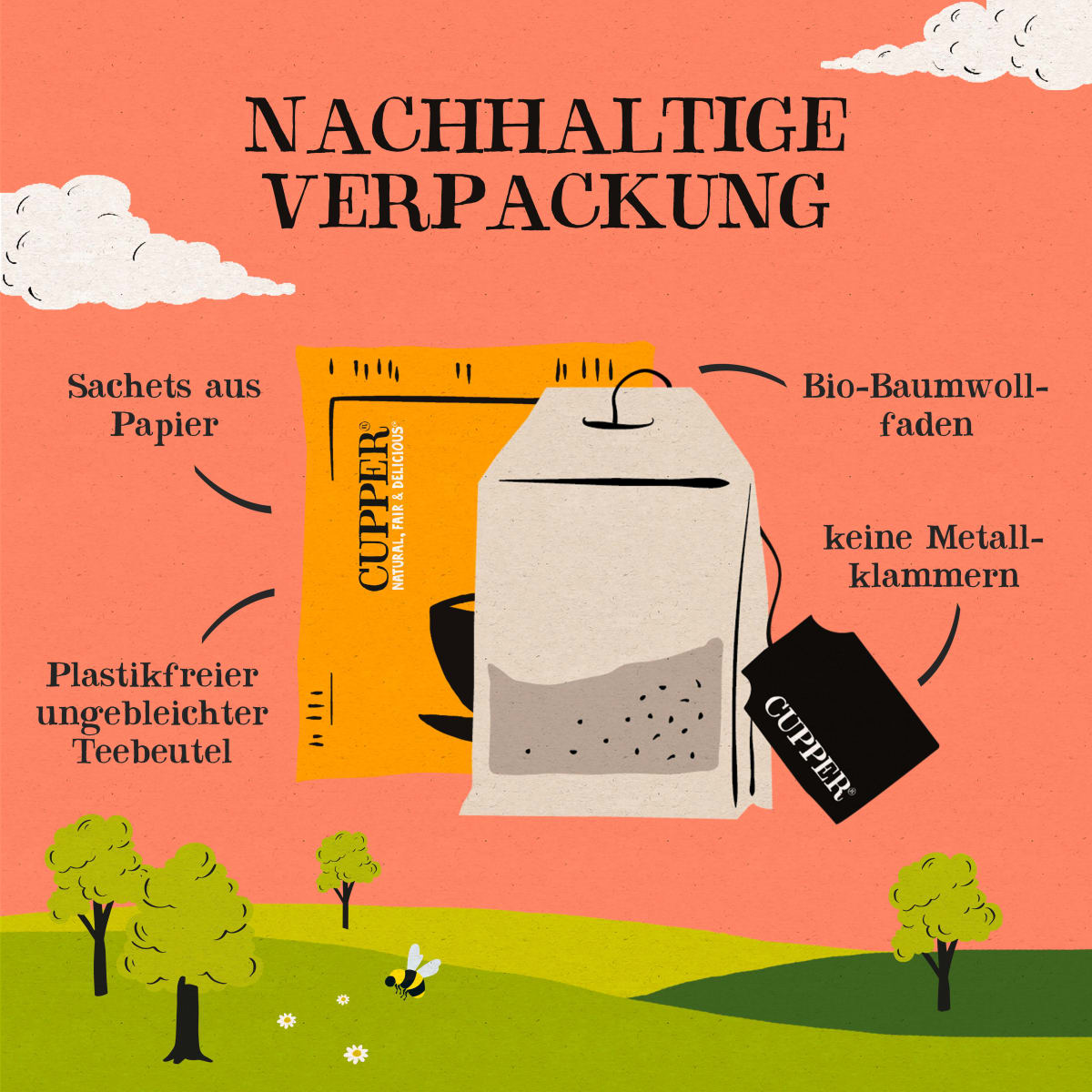 Kräutertee \My Happy Place\ mit Pfirsich, Kamille (20 Beutel), 30 g