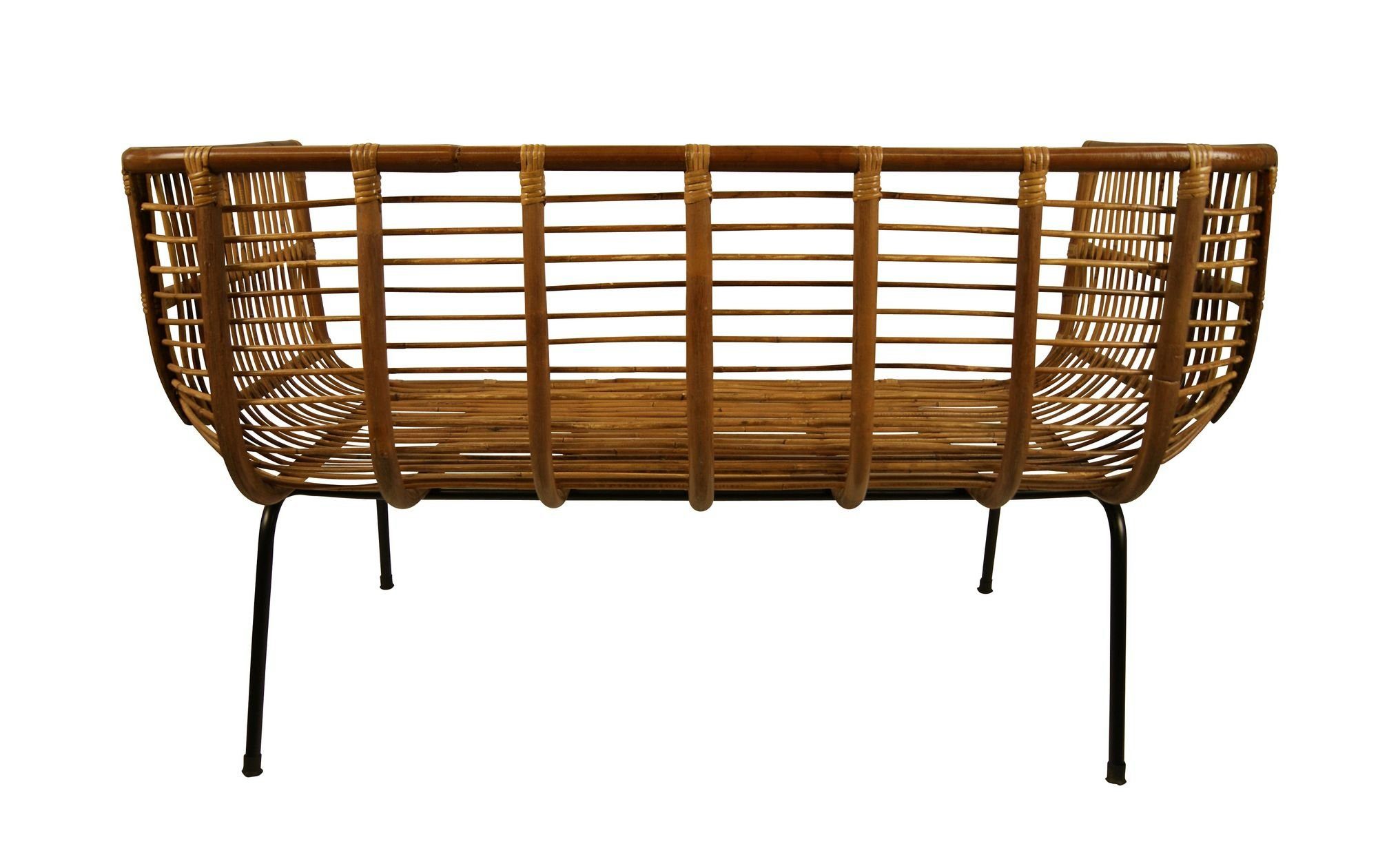 animal-design Rattanstuhl, Rattansofa BALI Korbsofa bequem und stylisch Retro Wohnzimmer Balkon Terrasse, inkl. Kissen