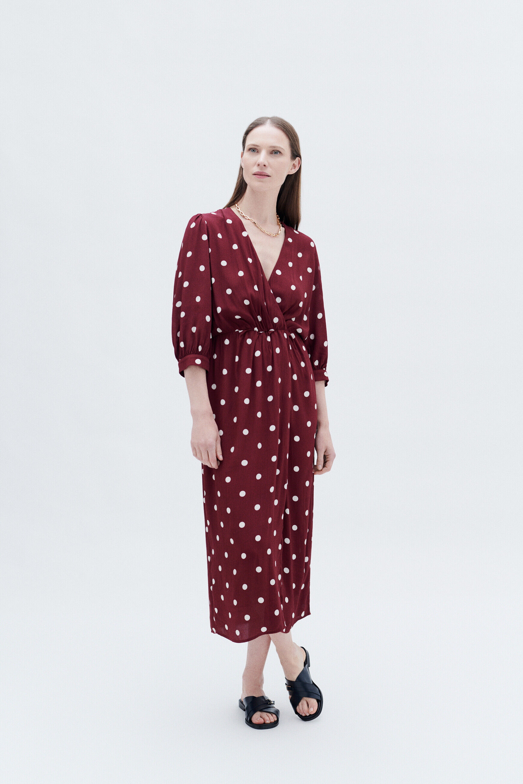 Robe rayan bordeaux femme