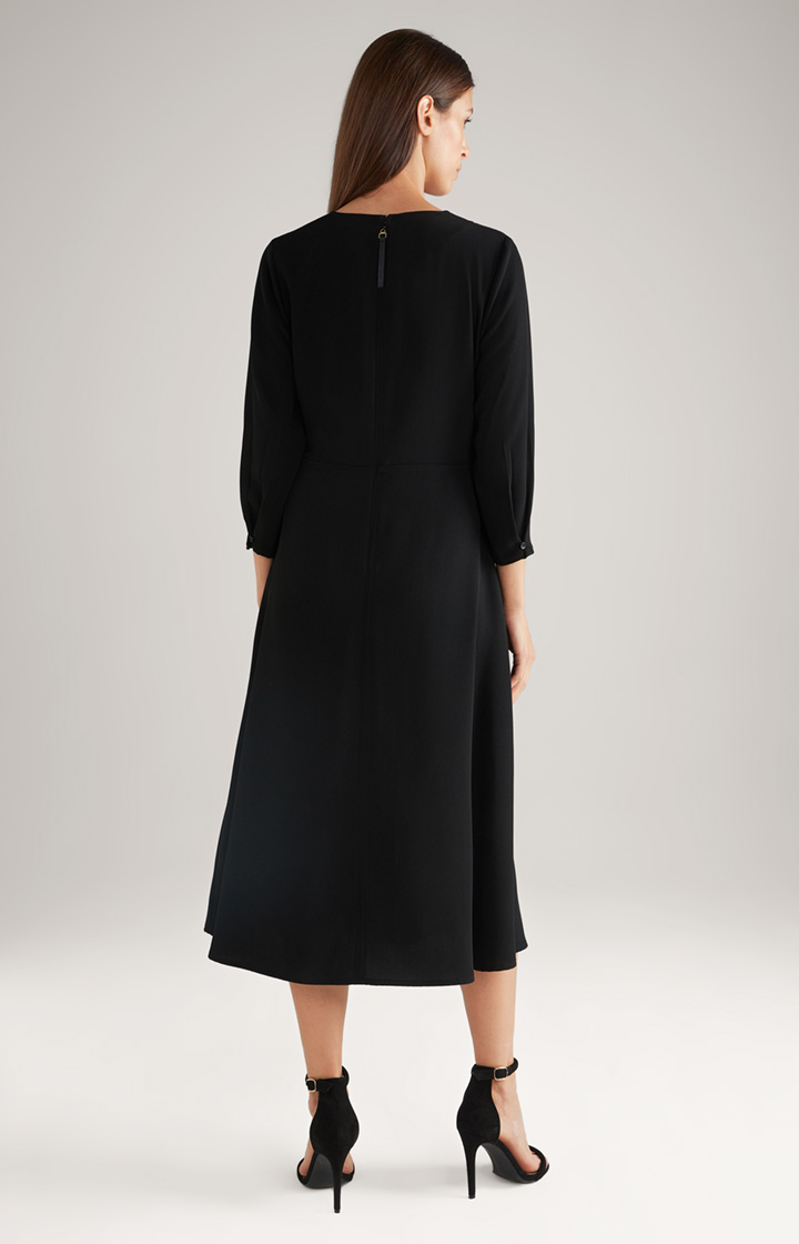 Twill-Kleid in Schwarz