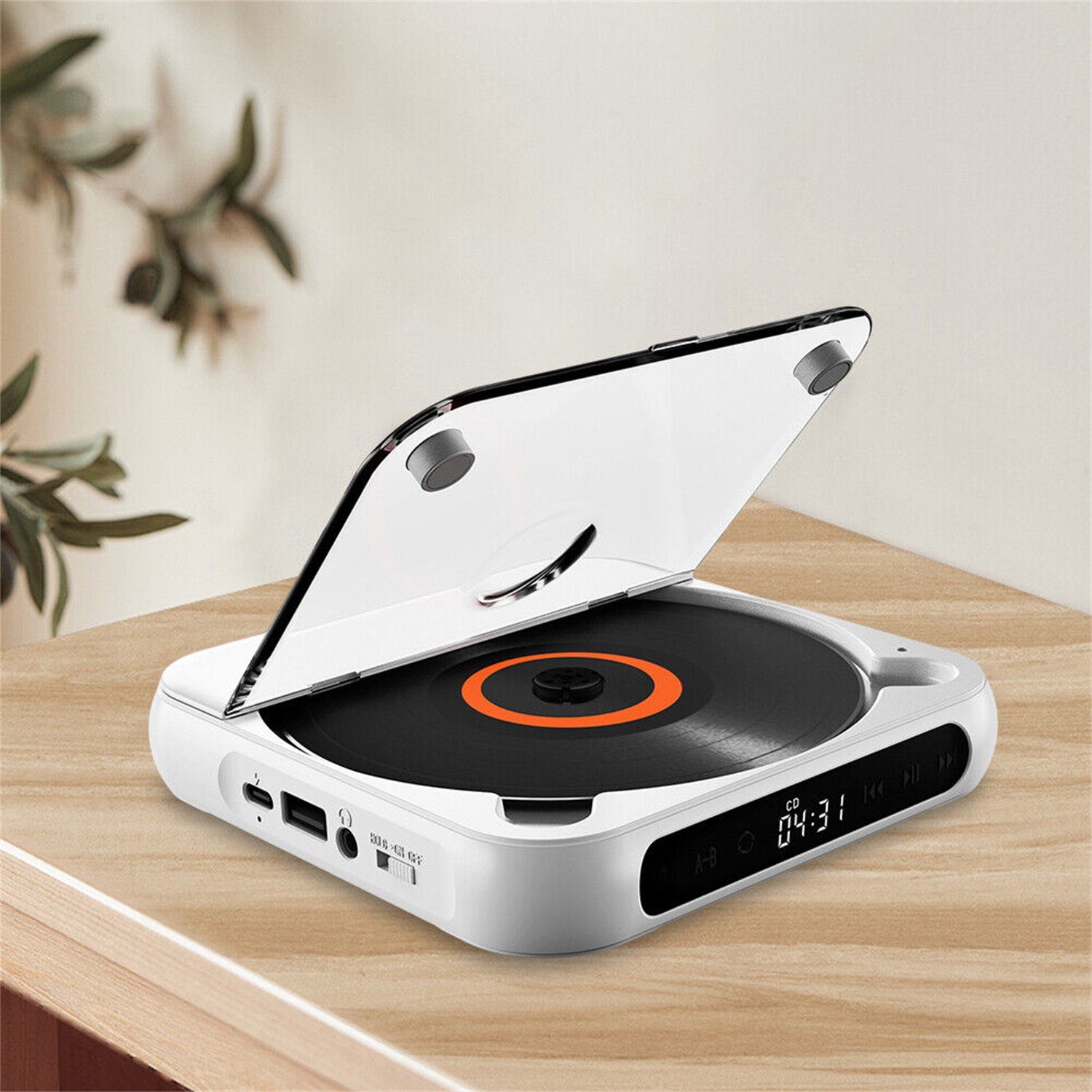 Yoyaxi Auto-Bluetooth-kompatibel, Speicherfunktion tragbarer CD-Player (Mehrere Wiedergabeoptionen, Genießen Sie Musik auf verschiedene Arten)