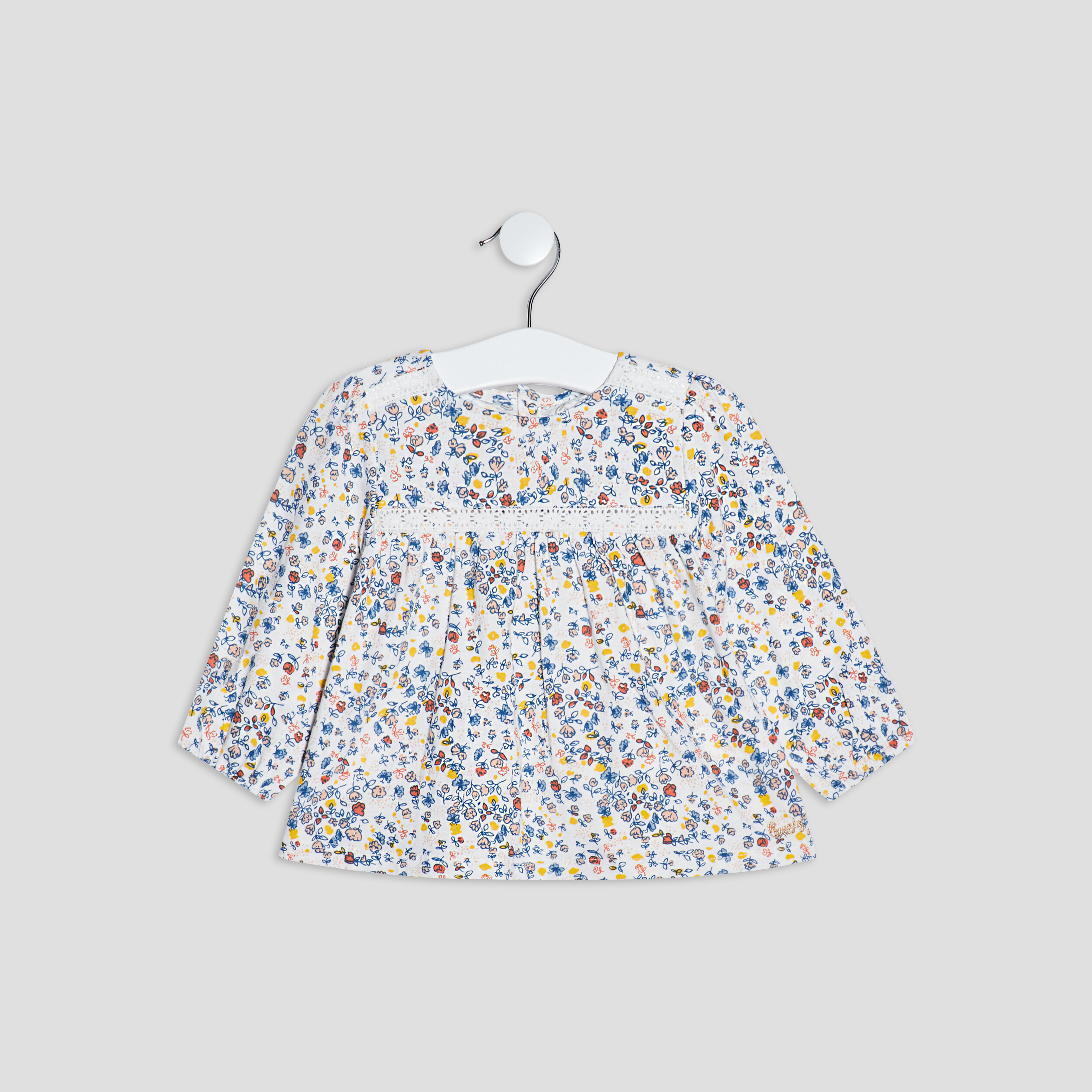 T-shirt manches longues ecru bébé fille | La Halle