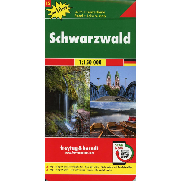 Schwarzwald, Autokarte 1:150.000, Top 10 Tips, Blatt 15 - Straßenkarte