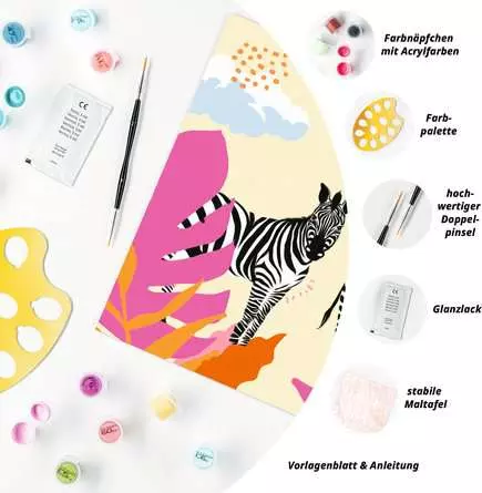 CreArt Zebra - Malen nach Zahlen für Erwachsene