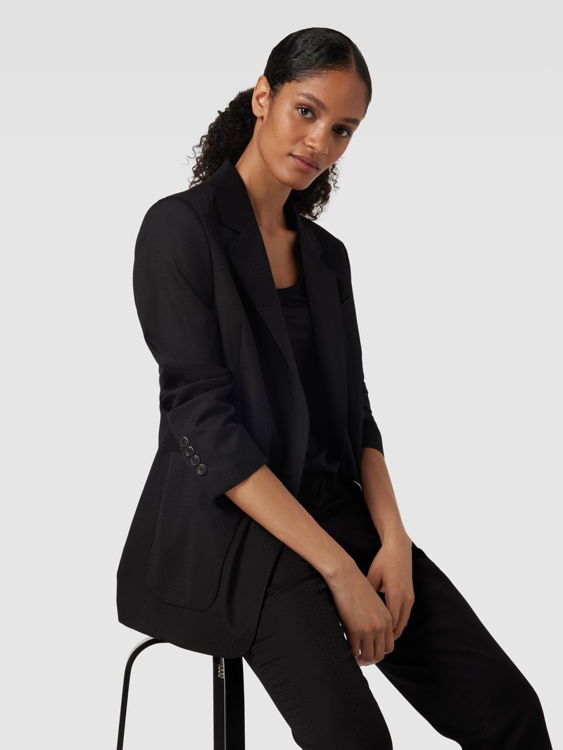 Blazer mit aufgesetzten Eingrifftaschen Modell 'Jakura' in schwarz