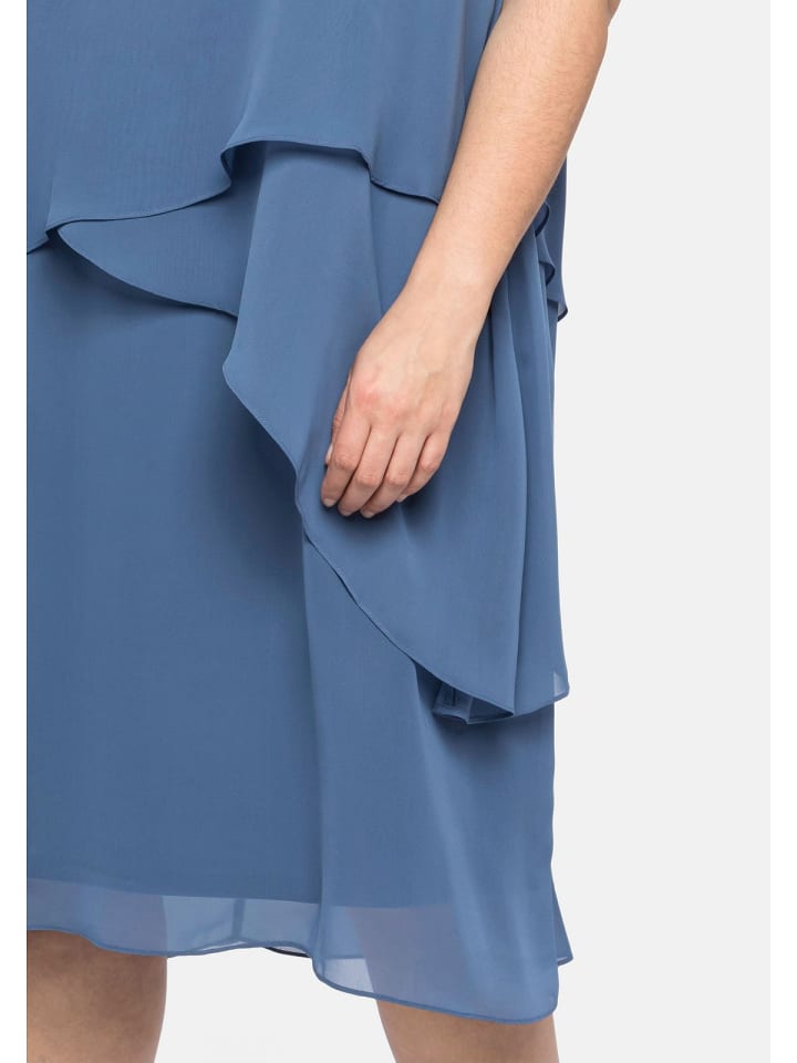 sheego Cocktailkleid in rauchblau günstig kaufen