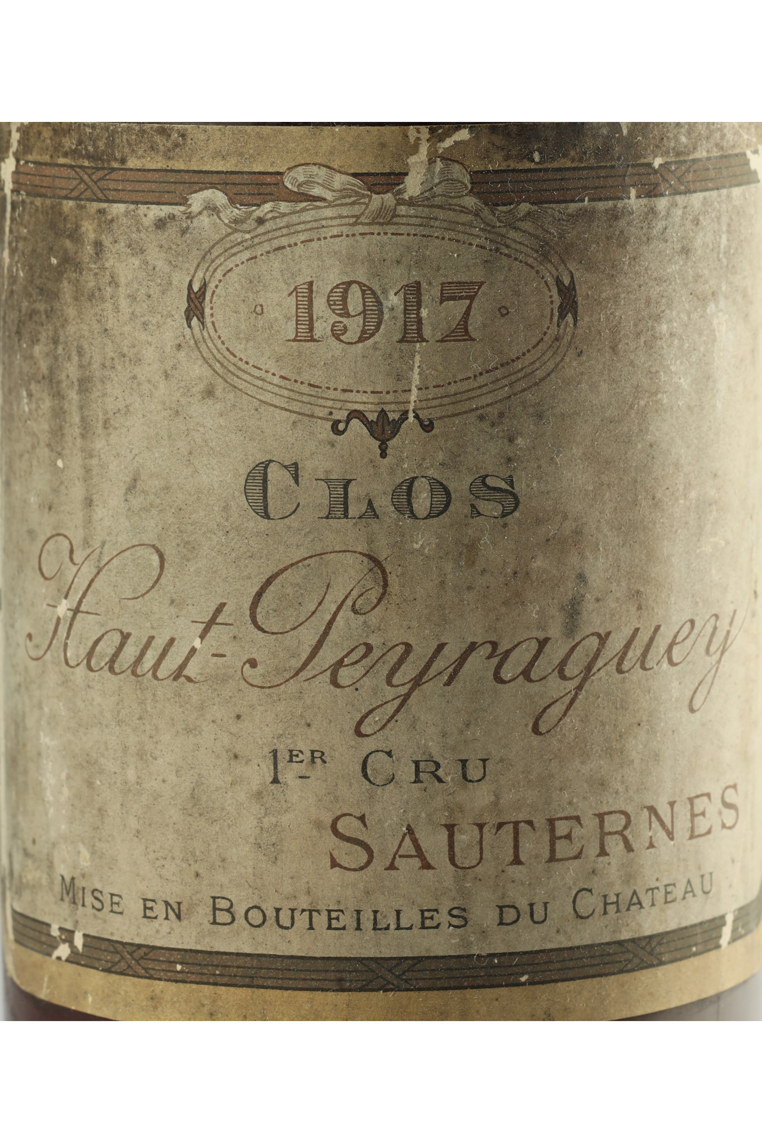 Château Clos Haut Peyraguey 1917, Sauternes