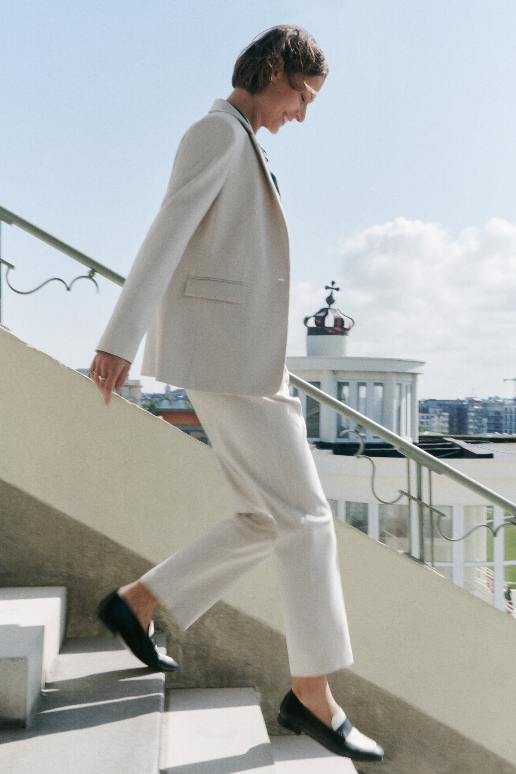 Veste violette beige femme