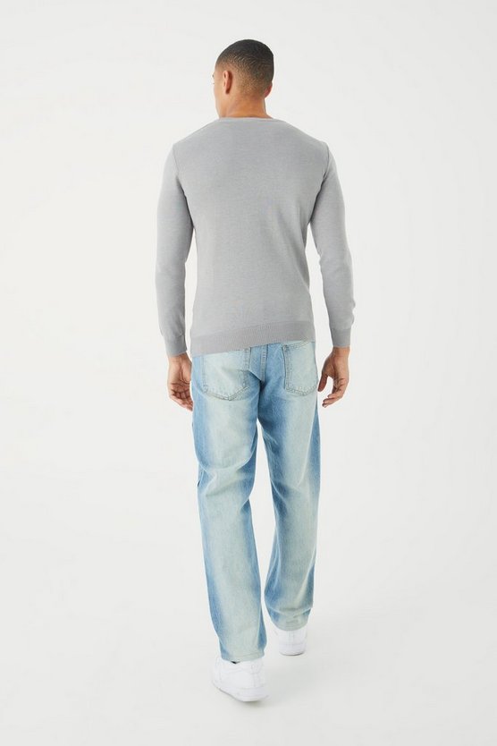 Langärmliger Rundhals-Pullover
