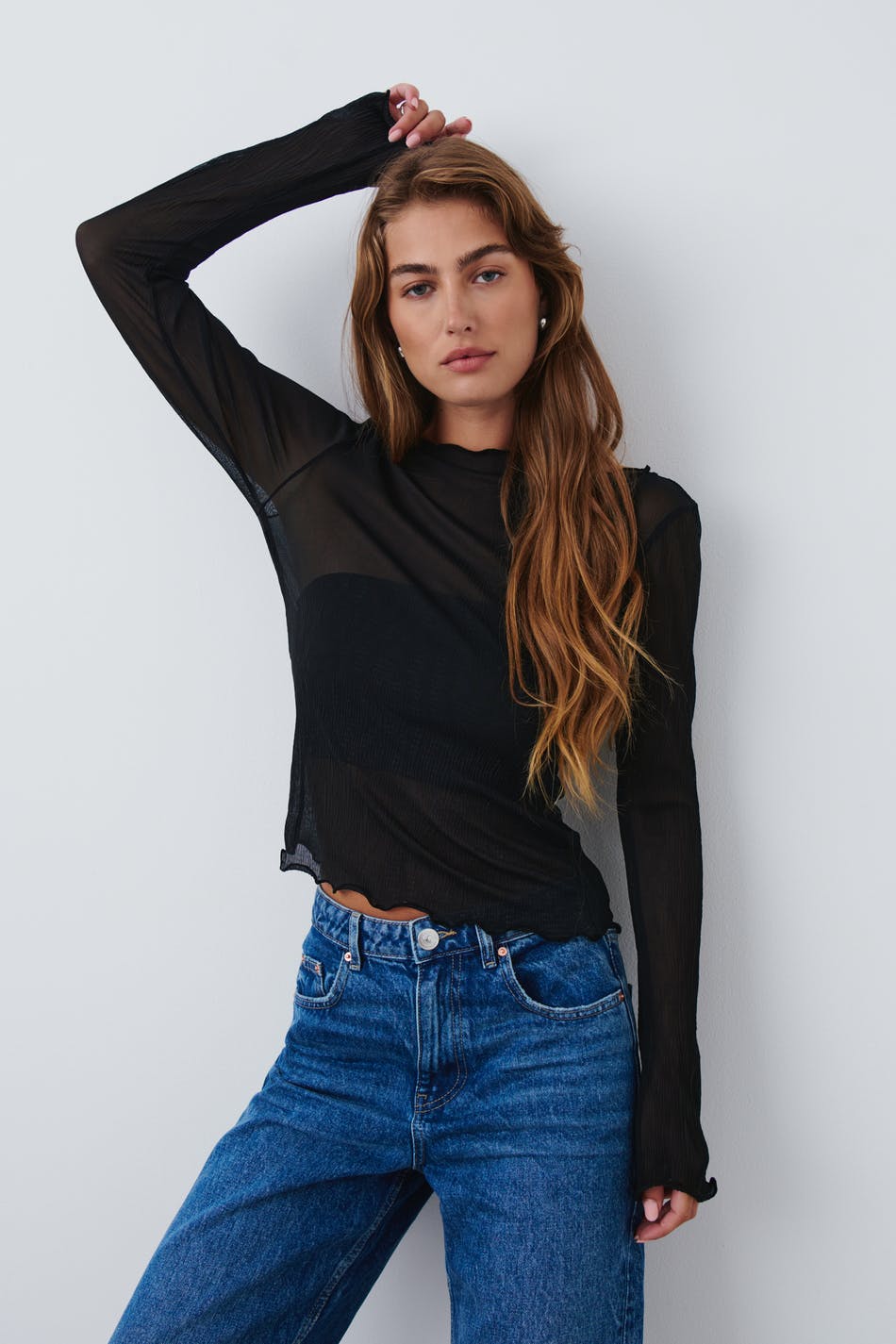 Wave pleated mesh top