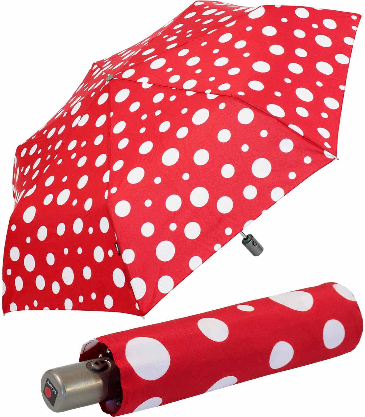 Knirps® Taschenregenschirm Slim Duomatic mit Auf-Zu-Automatik - Dots, immer mit dabei, passt in jede Tasche