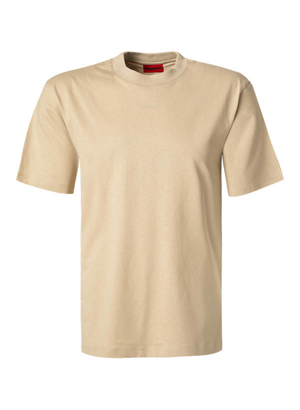 HUGO, T-Shirt, Baumwolle, hellbeige