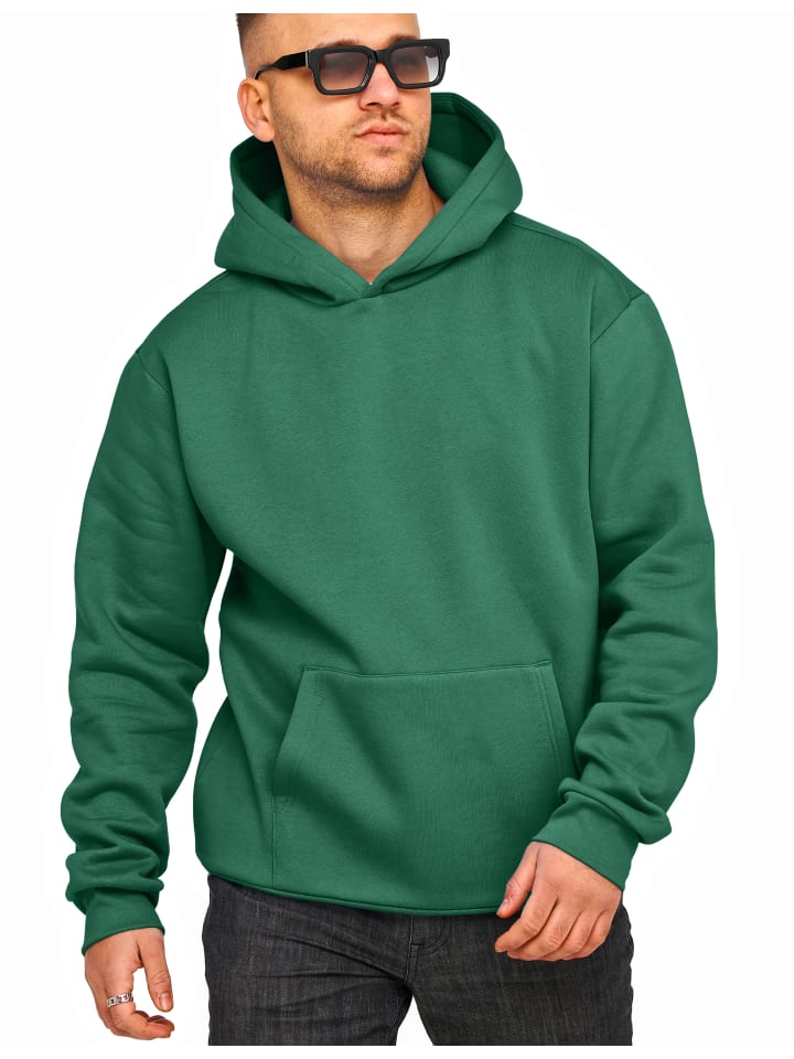 DAILY COTTON Kapuzenpullover - DCTALGAR Oversize Hoodie Sweatshirt in Green College günstig kaufen
