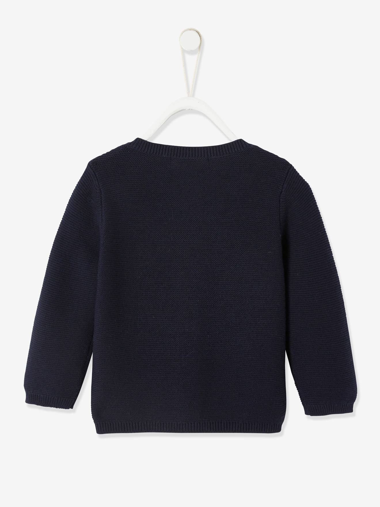 Cardigan broderie dorée coeur bébé BASICS encre