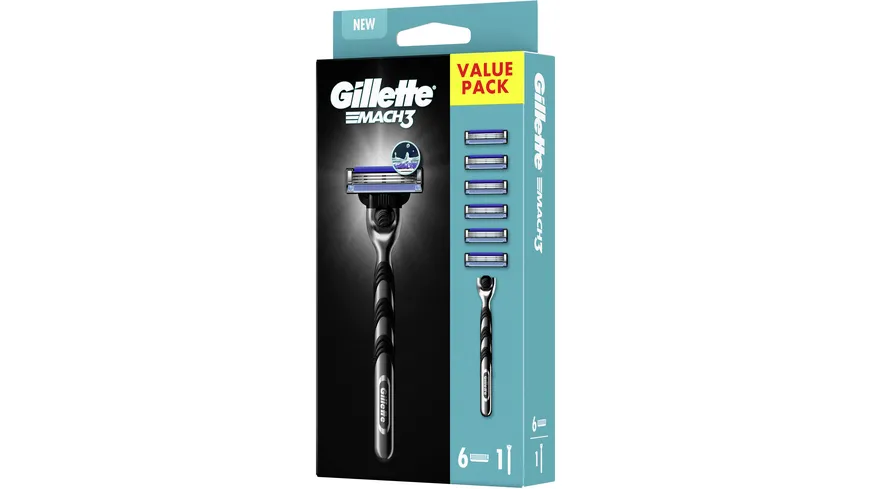 Gillette MACH3 Klingen 6 Stück + Handstück
