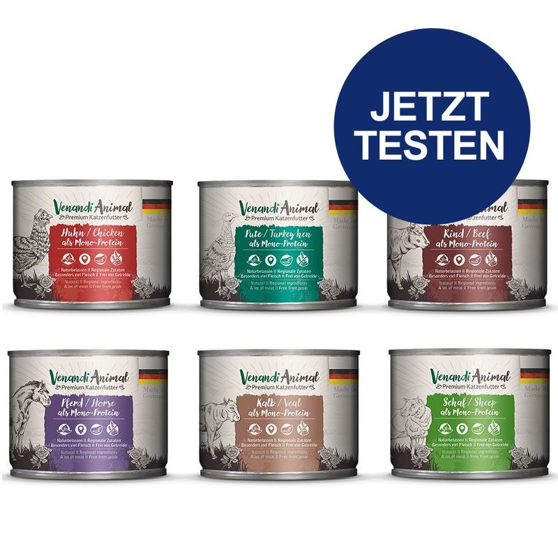 Probierpaket Venandi Animal 6 x 200 g zu TOP-Preisen | bitiba %
