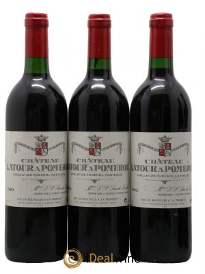 Château Latour à Pomerol  1993 - Lot de 3 Bouteilles