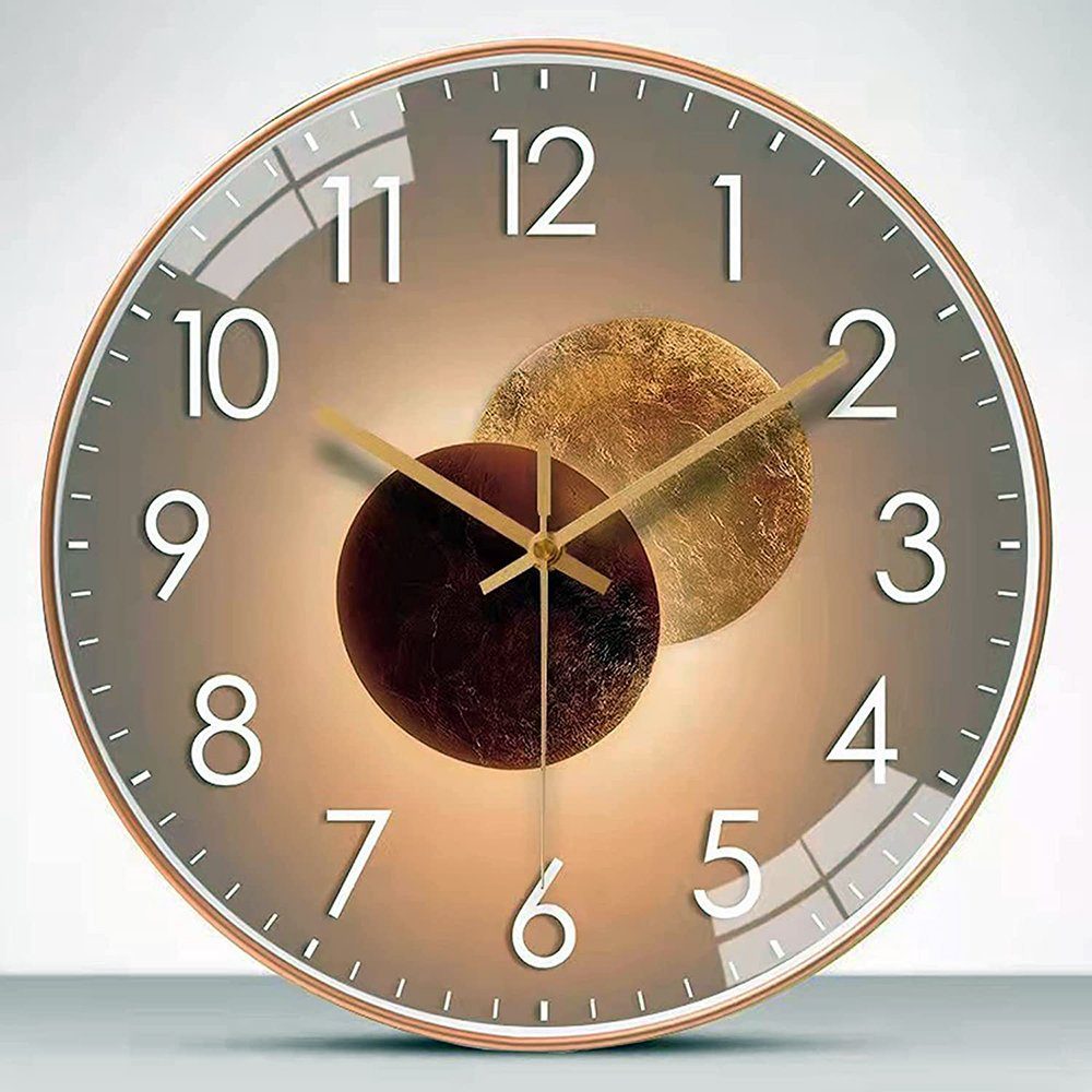 FeelGlad Wanduhr Funkuhr Wand,Wanduhr Funk,Küchenuhr (Geräuschlos und ohne Ticken)