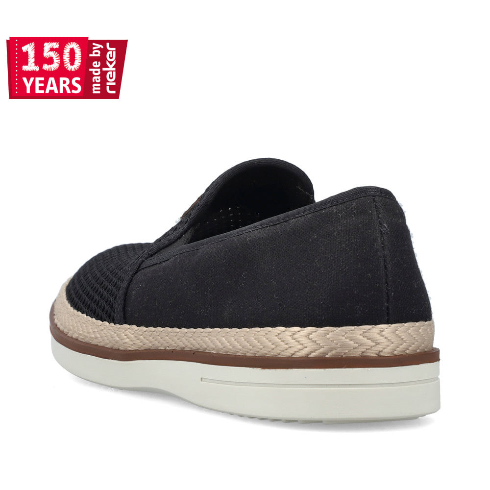 Rieker Herren Slipper nachtschwarz