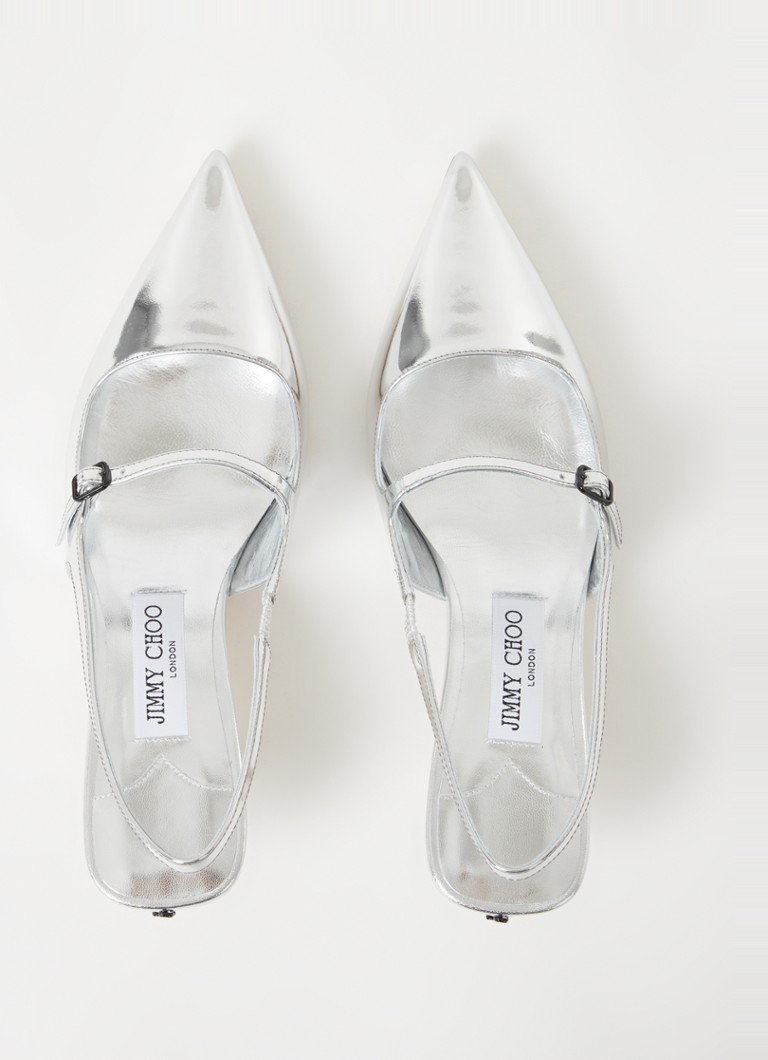Escarpins Jimmy Choo Didi 45 en cuir avec finition métallisée