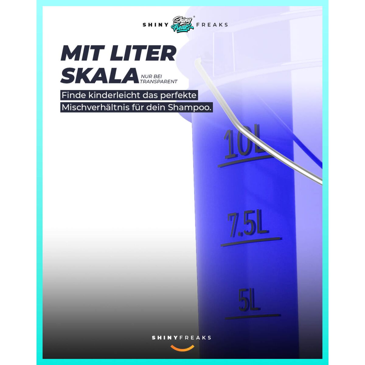 chemicalworkz Performance Buckets Wascheimer 3,5GAL Blau Transparent