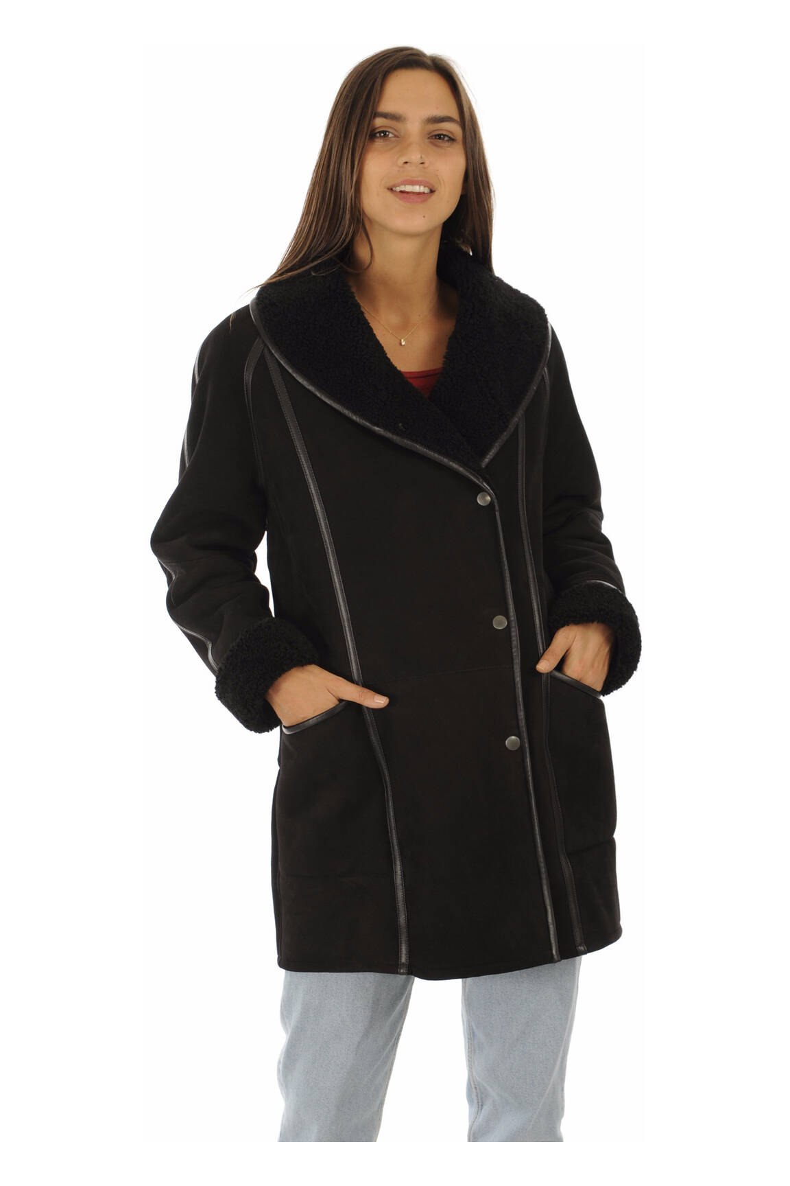 La Canadienne Manteaux Longs Femme couleur noir