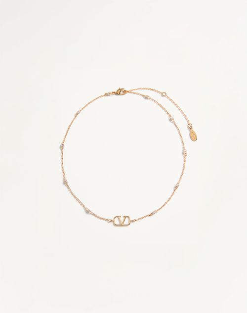 Colar Mini VLogo Signature em metal e cristais Swarovski®