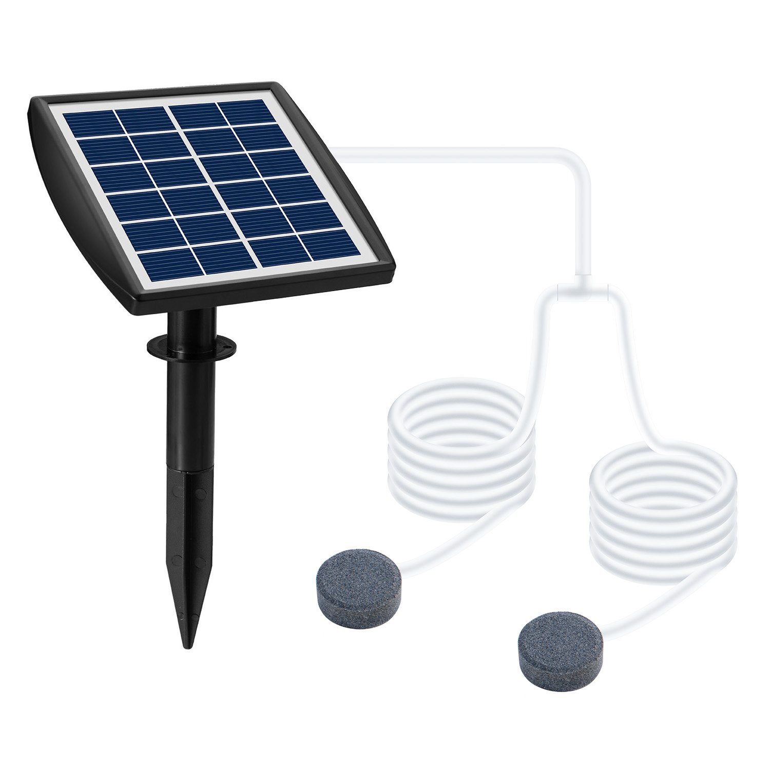 Dedom Solarpumpe Solar-Teichbelüfter, Solar-Sauerstoffpumpen, Springbrunnen-Luftpumpe, Sauerstoffpumpe für kleine Gartenteiche und Fischbecken