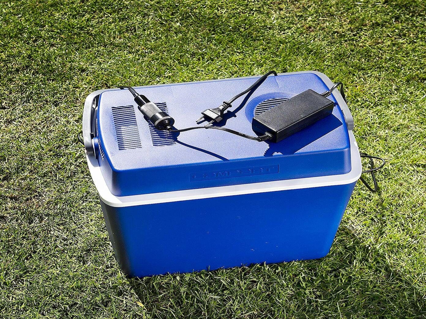 Campart Elektrische Kühlbox, 22 l, kleine Kühltasche mit 12V Strom für Auto thermoelektrisch & Umformer