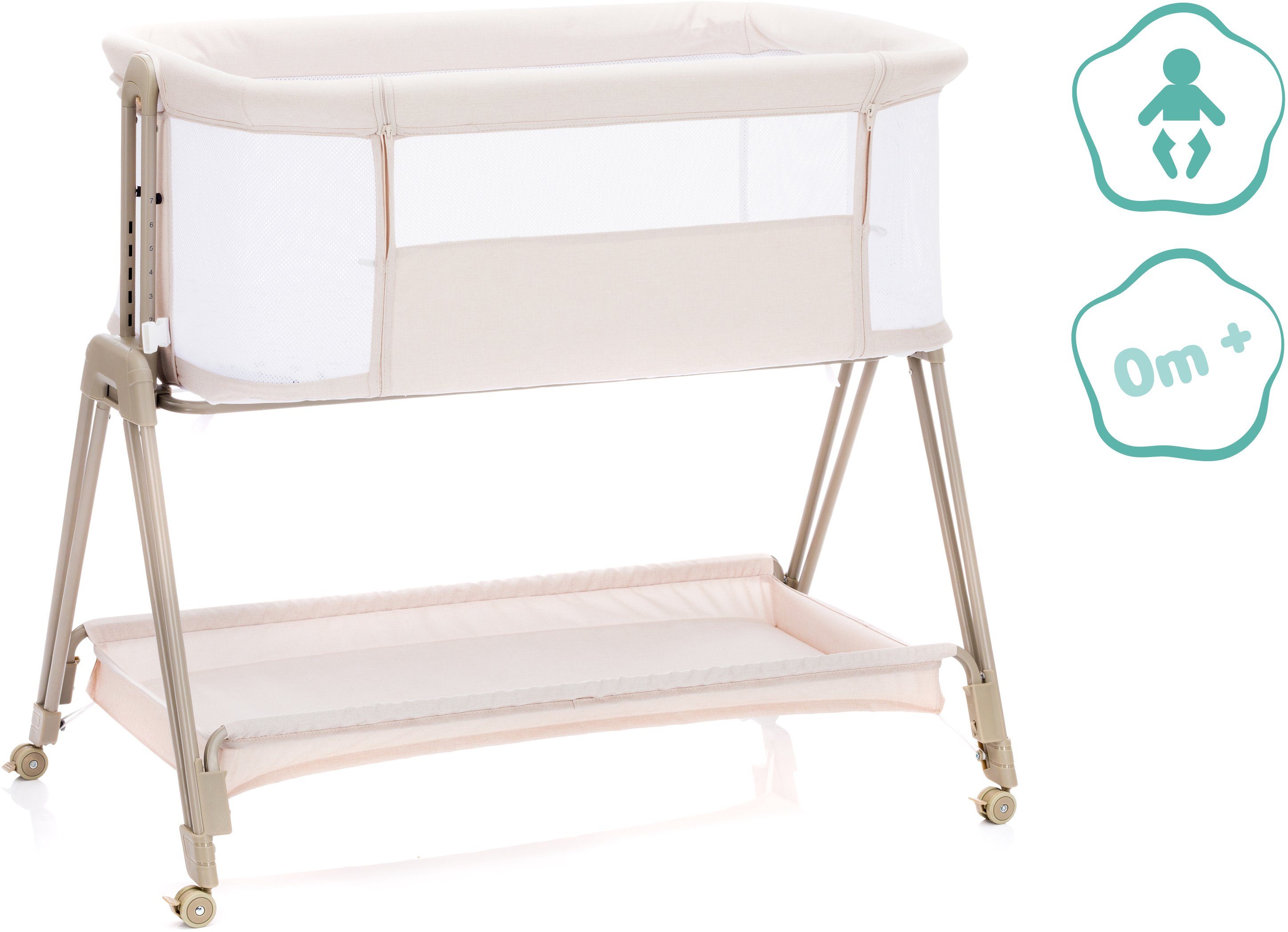 Fillikid Beistellbett Dream, creme, mit Matratze