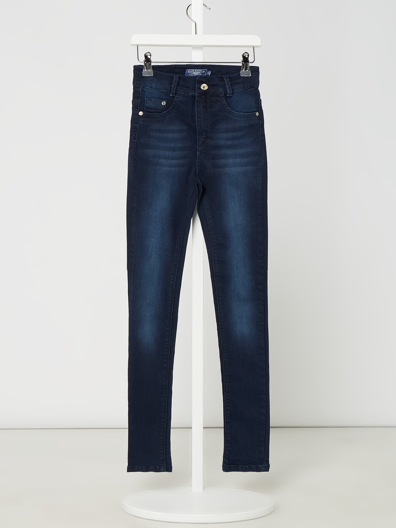 Slim Fit High Waist Jeans mit Stretch-Anteil in jeans
