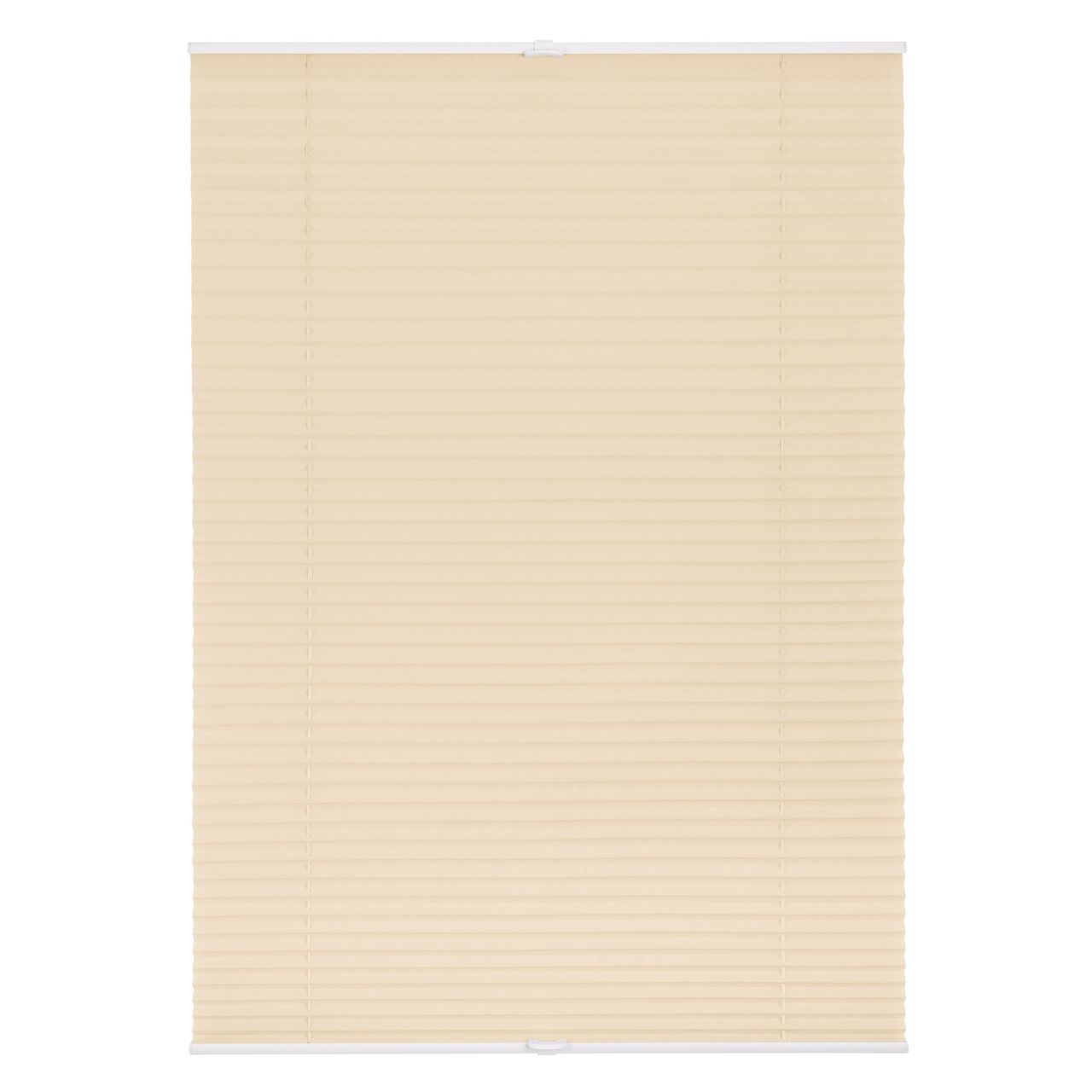 Lichtblick Plissee Klemmfix, ohne Bohren, verspannt - Creme, 60 cm x 210 cm (B x L)