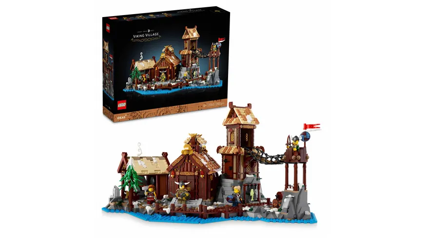 LEGO Ideas 21343 Wikingerdorf, Mittelalter-Modellbausatz für Erwachsene