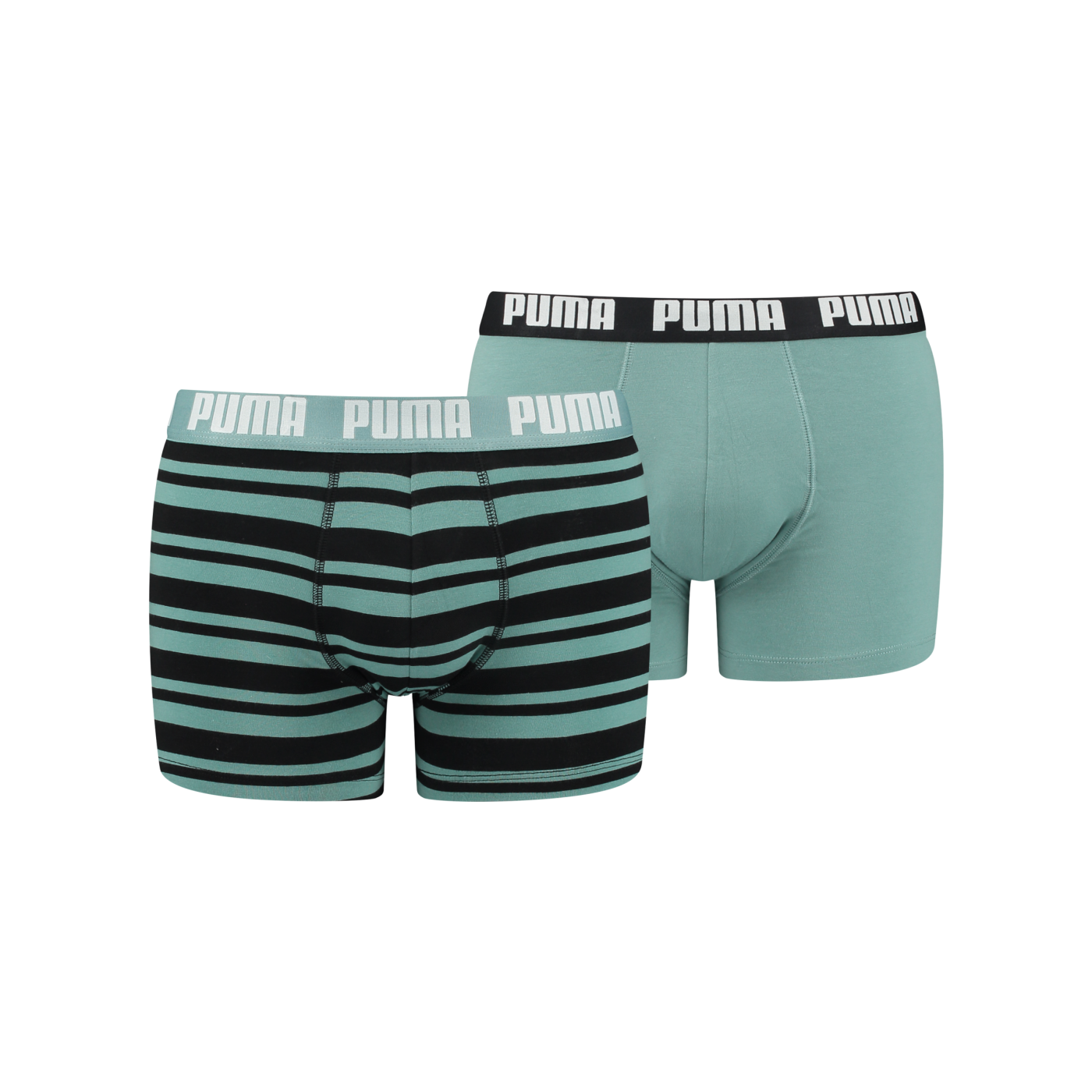 PUMA Heritage Stripe Boxer 2er Pack Grün F017