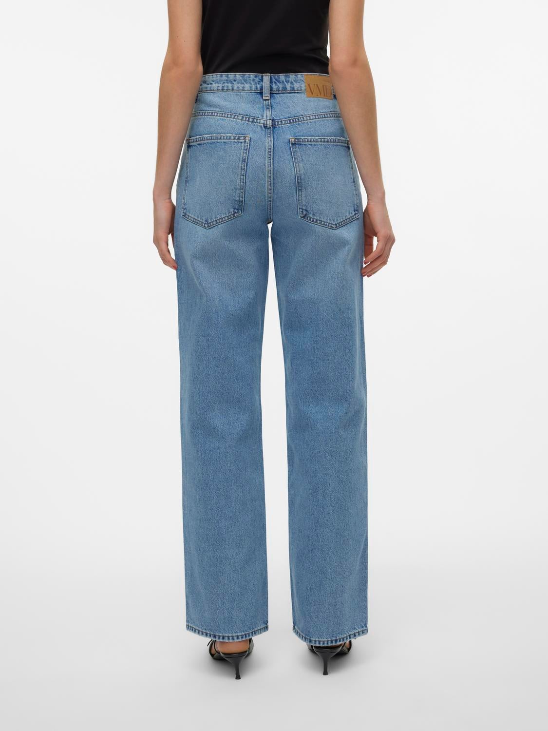 VMRYLEE Hohe Taille Gerade geschnitten Jeans