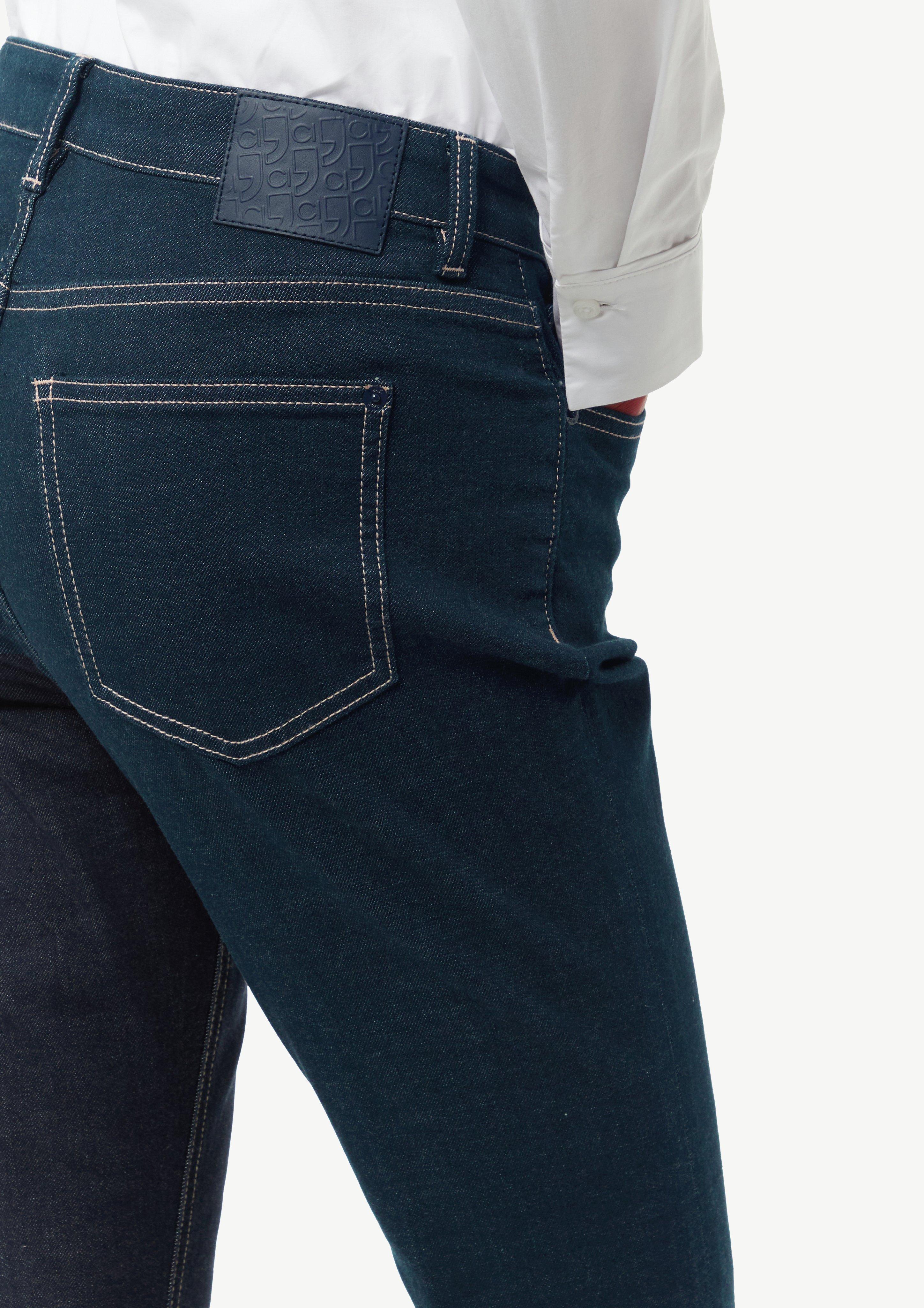 Jeans-Hose mit Bügelfalte - navy