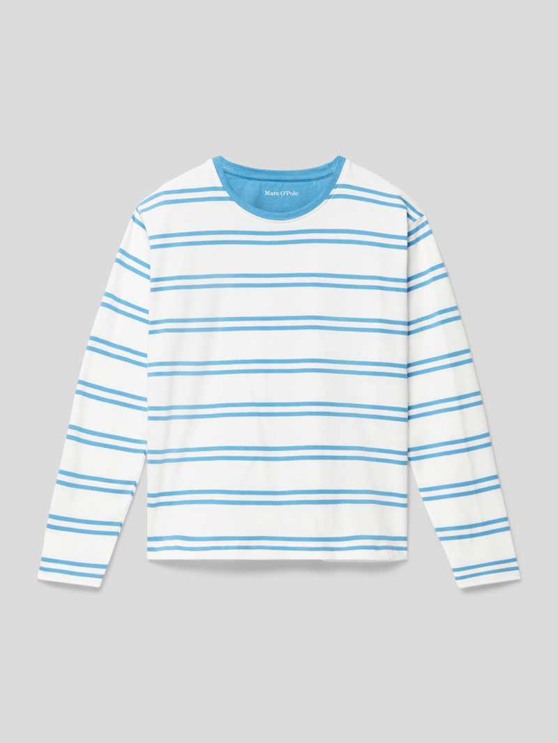 Longsleeve mit Streifenmuster in blau