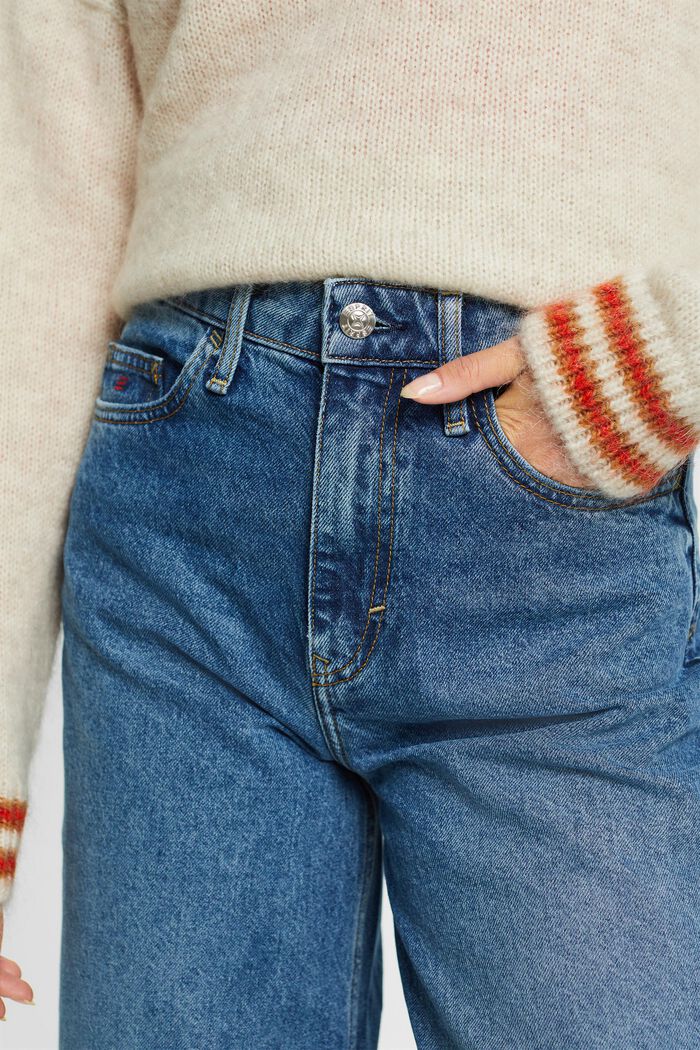 Jeans mit hohem Bund und geradem Bein