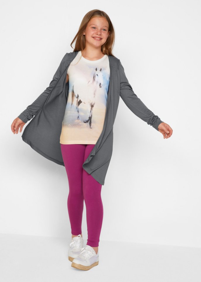 Shirt + Cardigan + Leggings (3-tlg. Set)