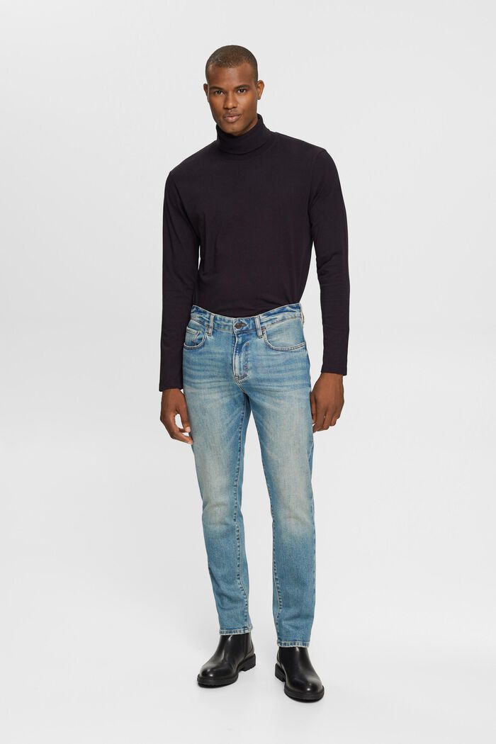 Slim Jeans im Stonewashed Look, aus Organic Cotton