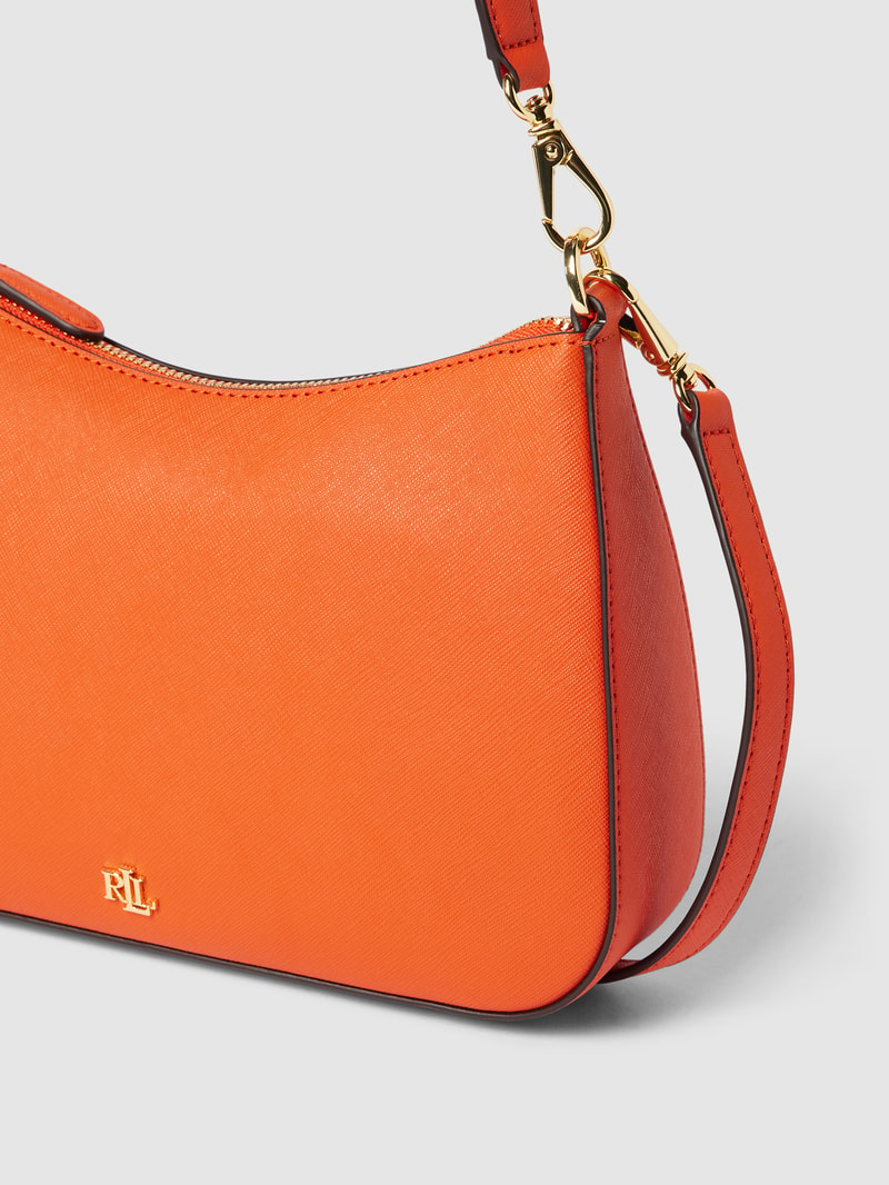 Umhängetasche mit Label-Details Modell 'DANNI' in orange