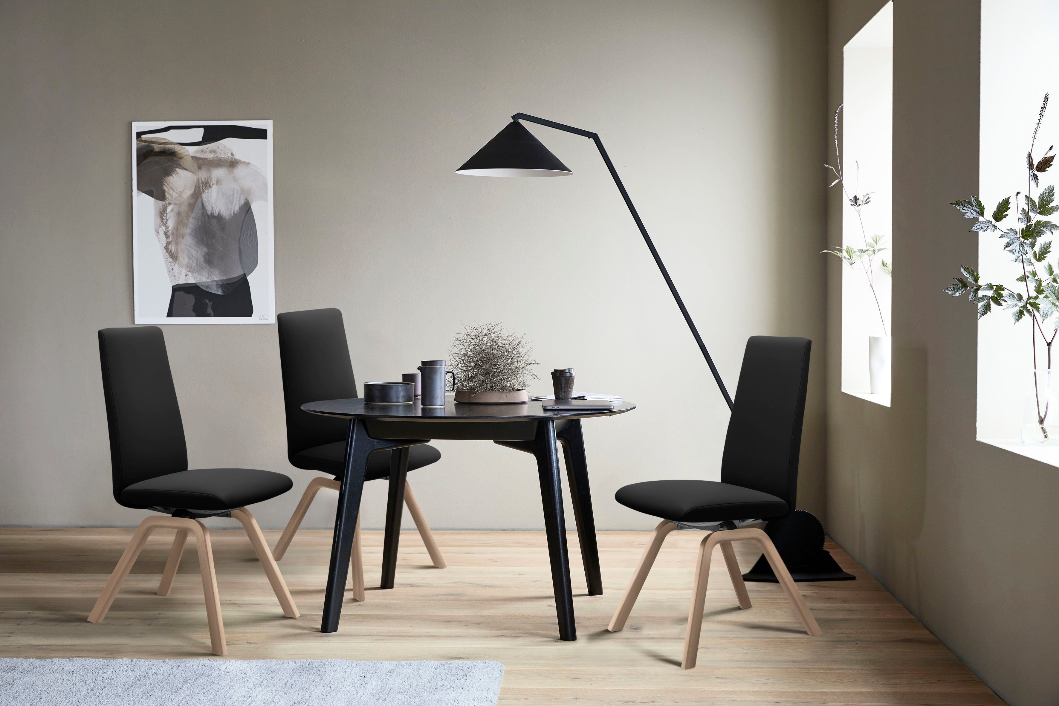 Stressless® Polsterstuhl Laurel, High Back, Größe M, mit schräggestellten Beinen in Schwarz