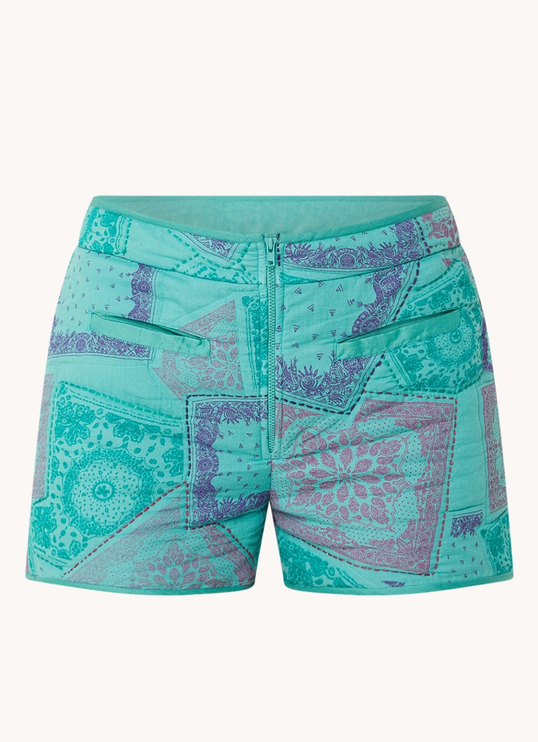 Pantaloni scurți imprimeați cu talie înaltă, croială dreaptă, Ba&sh