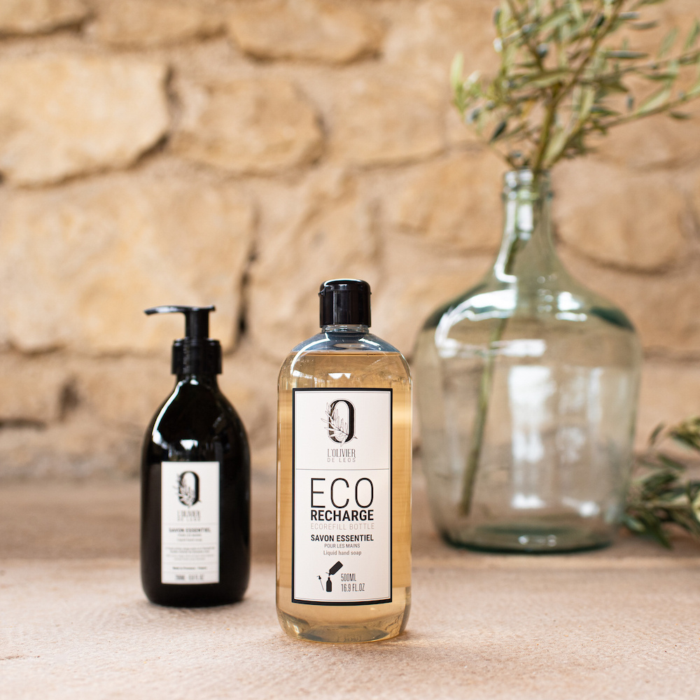l'olivier de leos Ecorecharge Savon Essentiel Recharge de savon liquide pour les mains