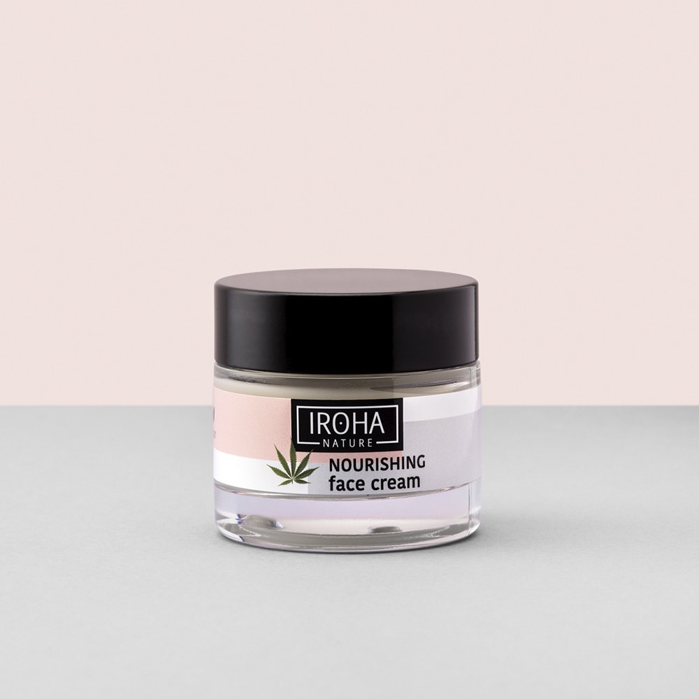 iroha Crème pour le visage NUTRITIF &  PROTECTRICE - HUILE DE GRAINES  DE CHANVRE Crème visage