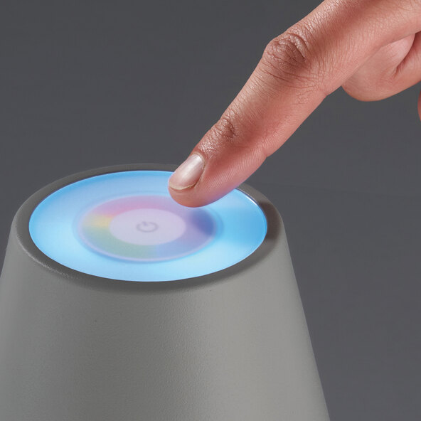 LED Akku-Tischleuchte Cosenza mit RGB-Farbwechsel, 2er Set
