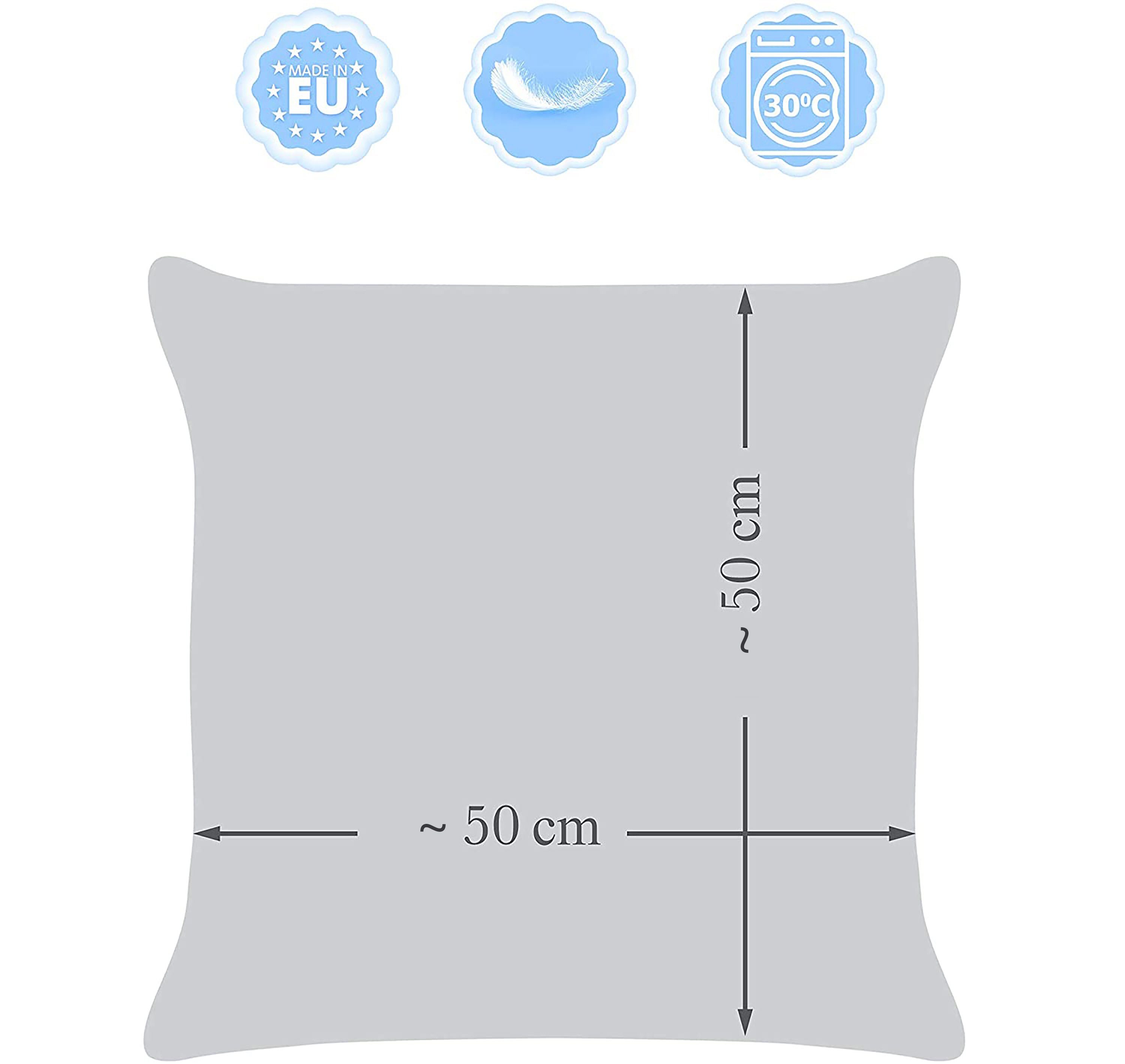 Amilian Dekokissen 4er Set; Dekokissen mit Füllung, Dekoratives Kissen; Zierkissen mit Kissenbezug; Kopfkissen; Sofakissen für Schlafzimmer, Wohnzimmer, Kinder Deko, Kissenhülle 40x40 cm 16x16 inch oder 50x50 cm 20x20 inch;, Wunderschöne Muster