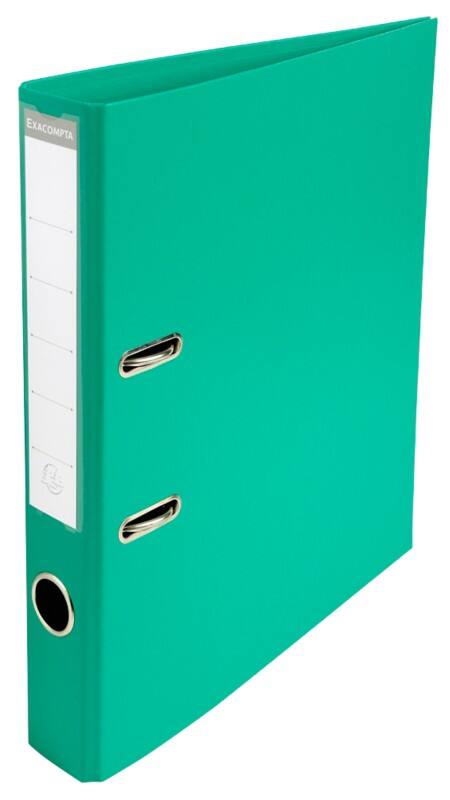 Exacompta Prem Touch Ordner DIN A4 50 mm Grün 2 Ringe 53543E Pappkarton, PP (Polypropylen) Hochformat 10 Stück