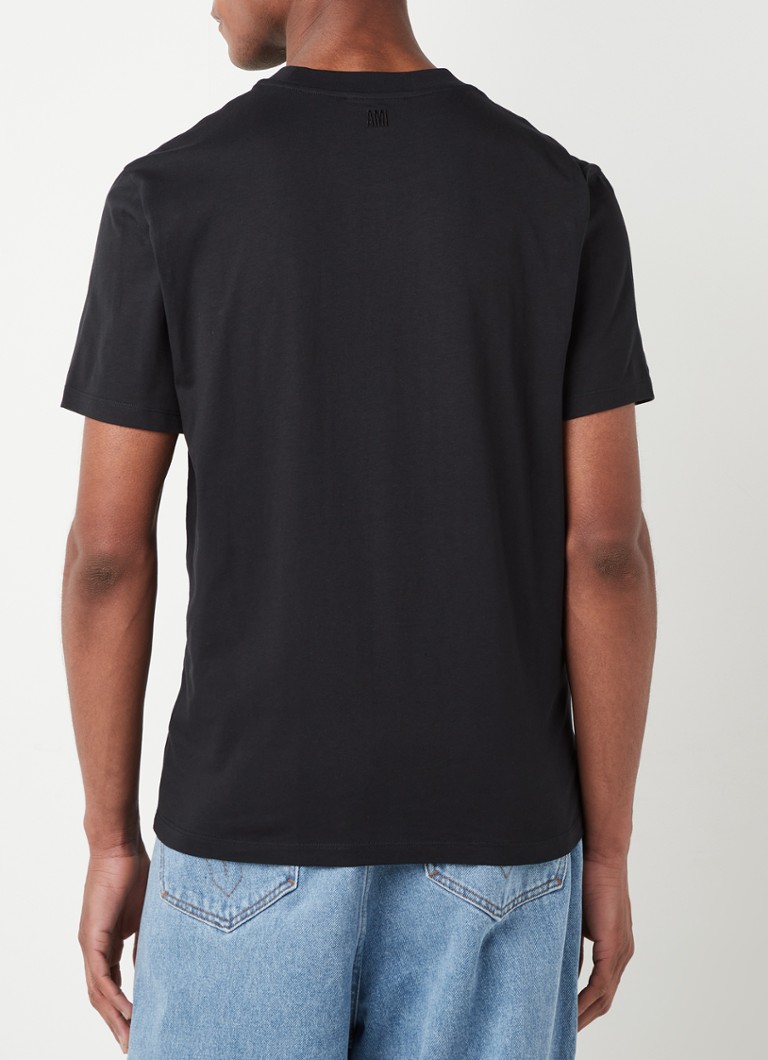 Tricou AMI Paris din bumbac organic cu logo brodat
